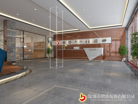 一楼大厅前台效果图